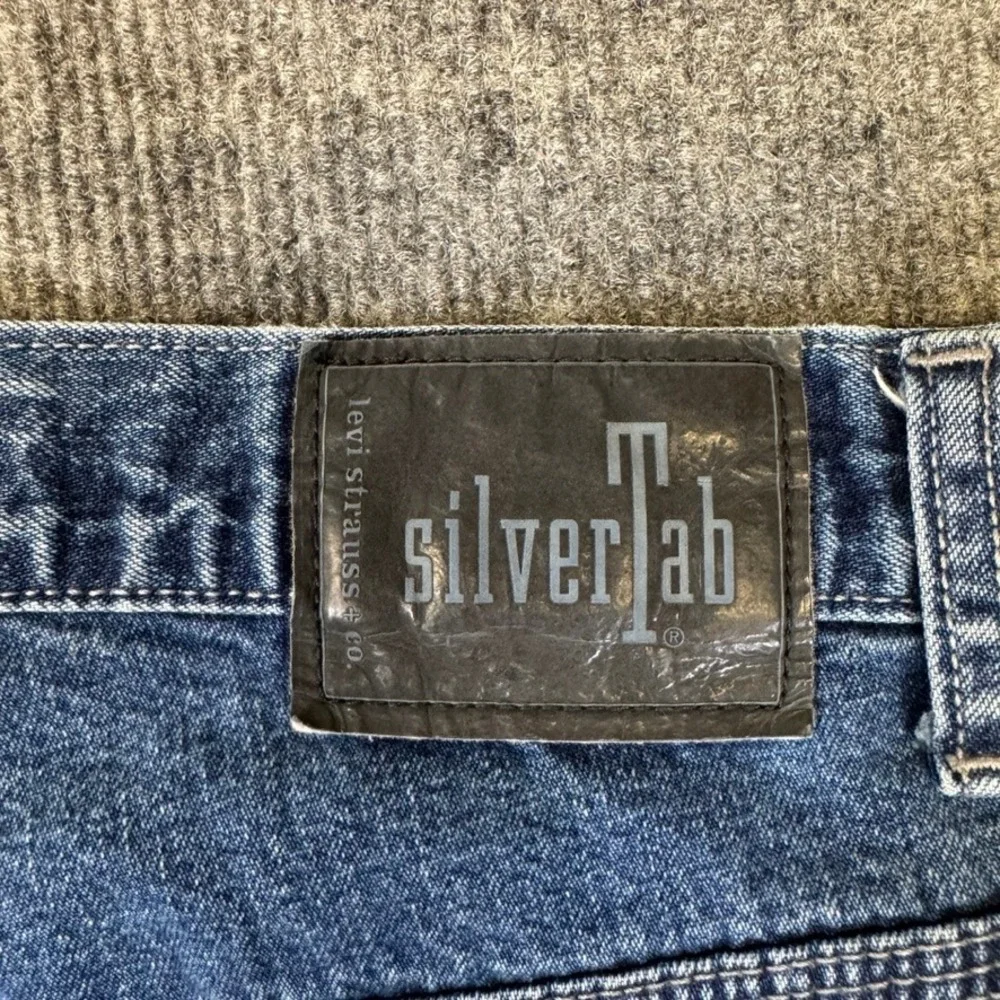 Levis SilverTab Carpenter Jeans Mens 33x32 Blue Denim Double Knee Loose Fit Work